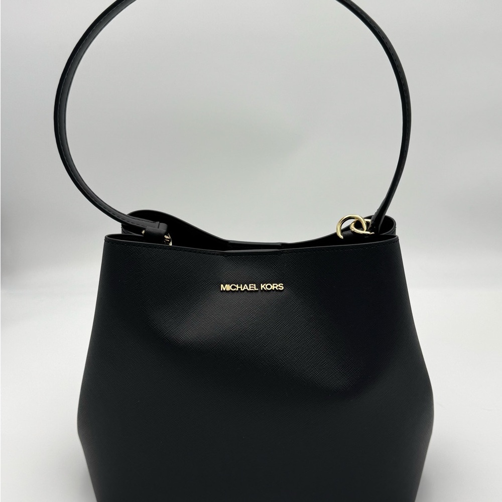 Michael Kors Pratt Medium Black Shoulder Bag NEW